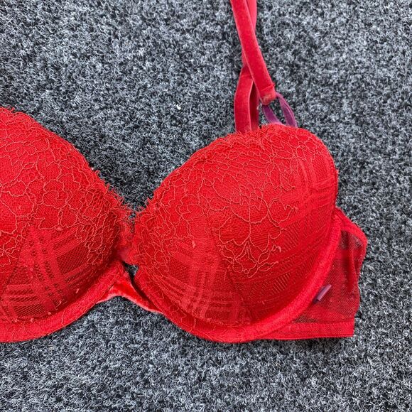 Victoria Secret Bra T-Shirt Push Up Underwire Padded Convertible Strap Size 32C - Picture 4 of 6